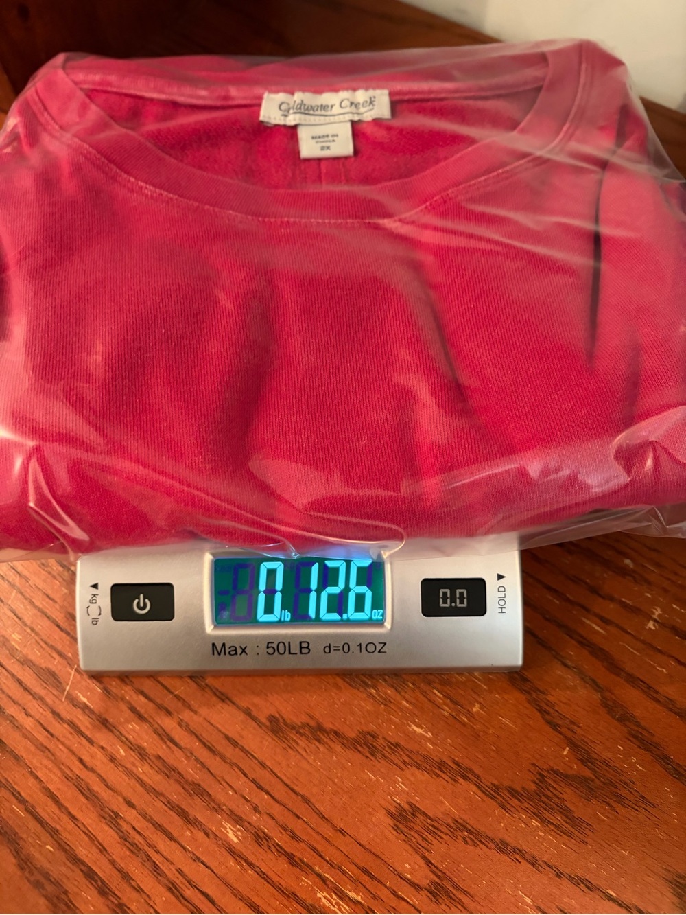 Coldwater Creek 2X Pink Mineral Wash Sweatshirt Top Short Sleeve Relaxed Fit - Picture 10 of 10